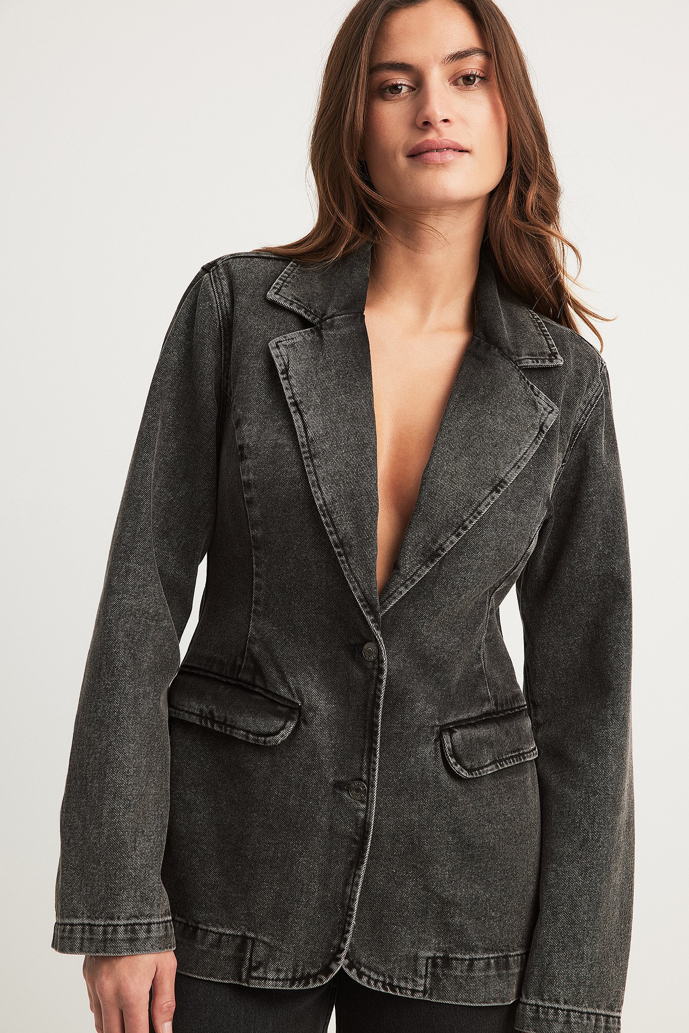 Taillierter Denim-Blazer