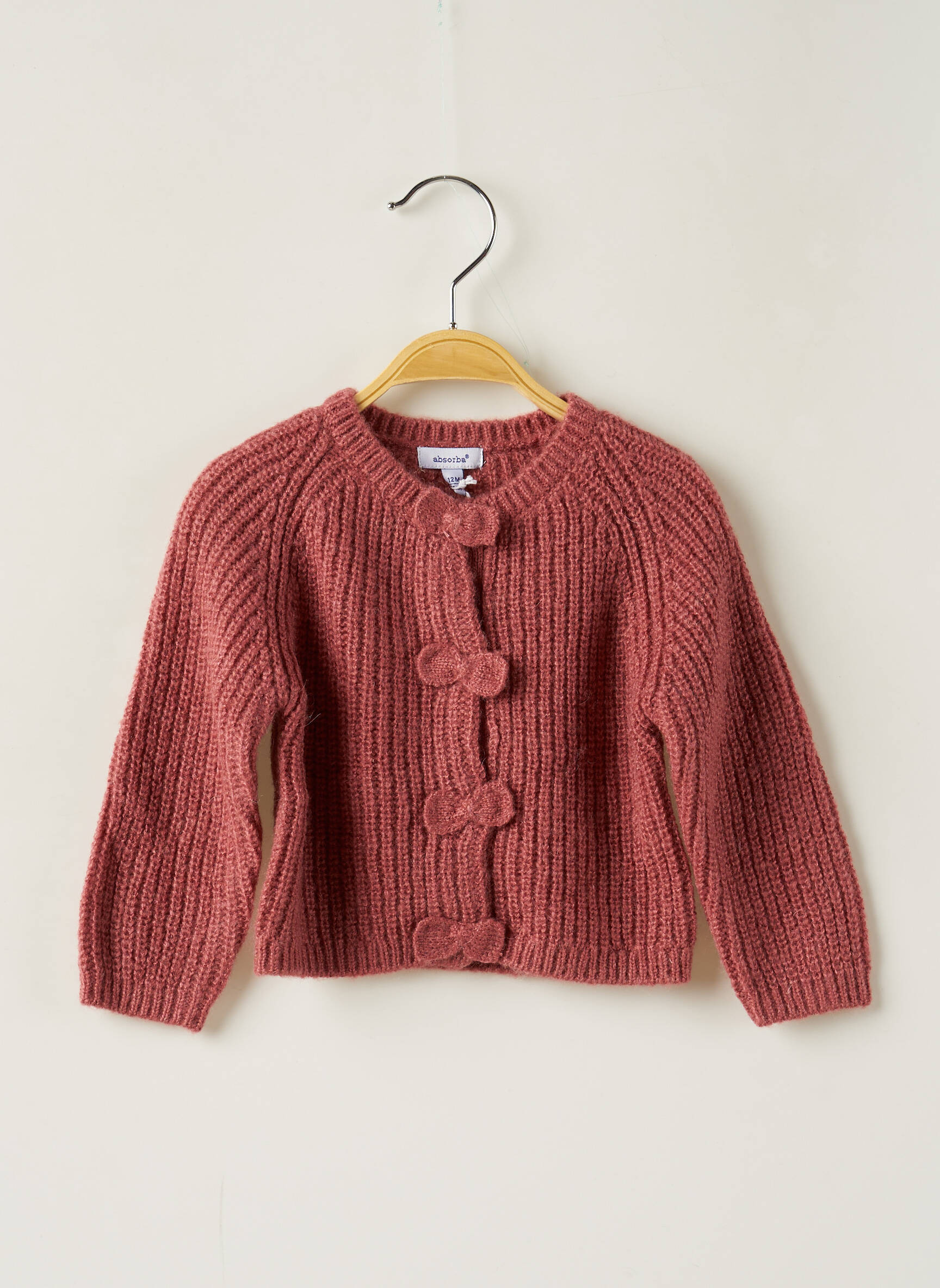 Absorba Grosse Maille Fille couleur rose