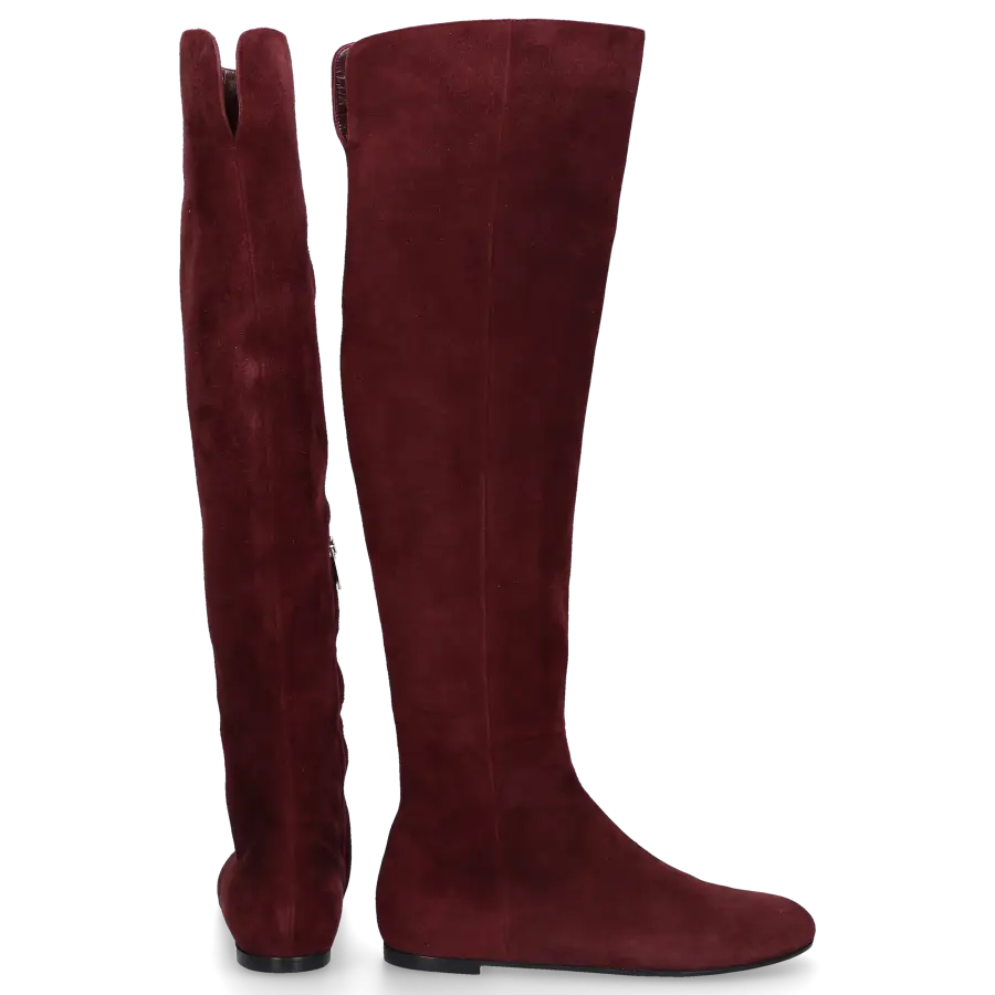 Gianvito Rossi - Stiefel Milton Veloursleder - rot
