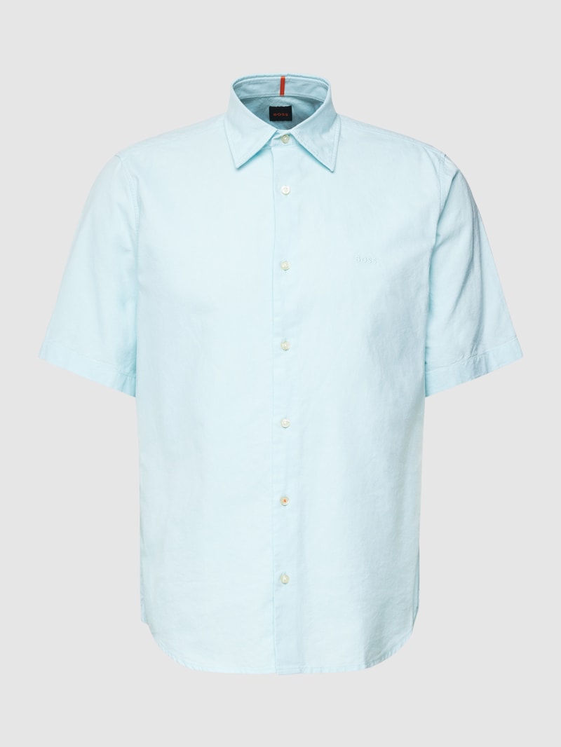 Regular Fit Freizeithemd mit Label-Stitching Modell 'Rash' in mint