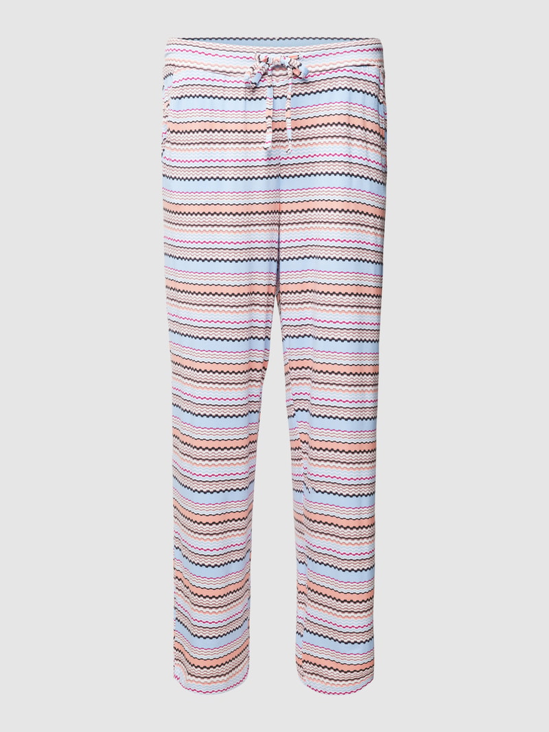 Pyjama-Hose mit Streifenmuster in hellblau