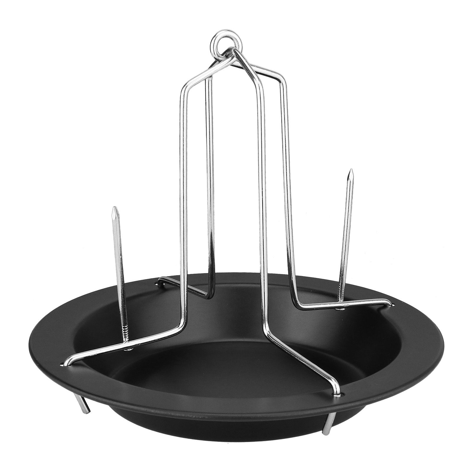 Wellgro Ofenschale 2er SET Hähnchenbräter - Hähnchen Ständer - Bräter - Hähnchen Grill, Metall