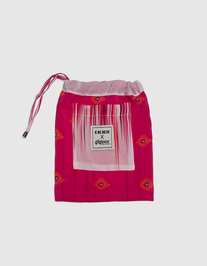 Robe longue fuchsia motif ethnique IKKS x GIGEEZ Femme