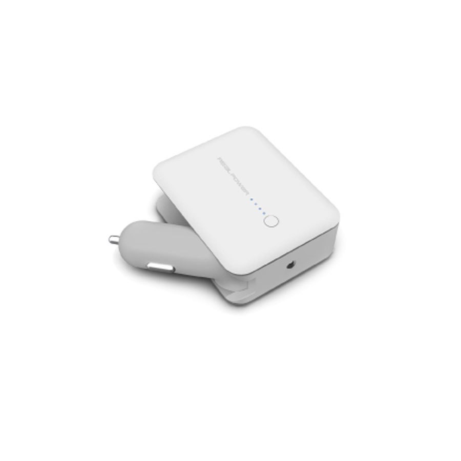 ultron RealPower PBC-3000 mobiles Ladegerät (3000 mAh) mit Kfz-Adapter, 1 Stück - ATU