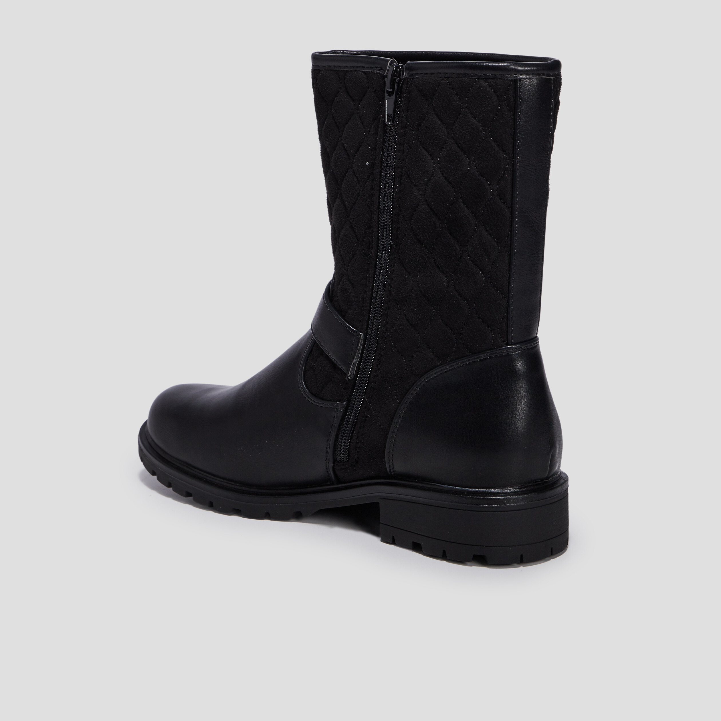 Bottines matelassées noir femme | La Halle