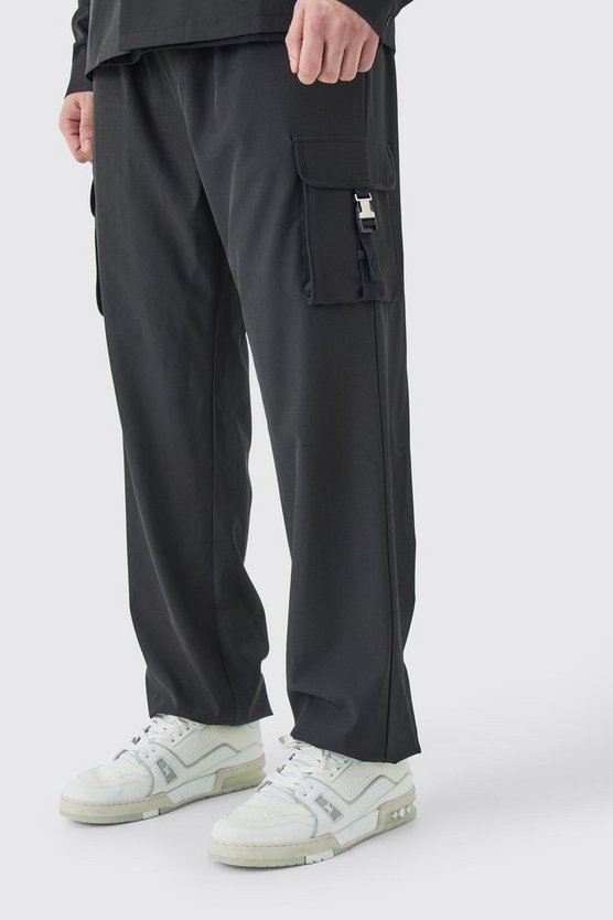 Tall Stretch Utility-Cargohose mit elastischem Bund