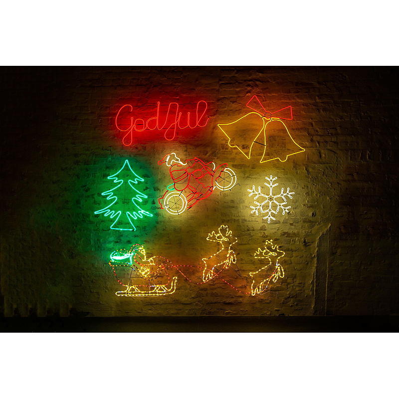 Light IT Lysskilt snøfnugg 57x51 cm, neon varmhvit