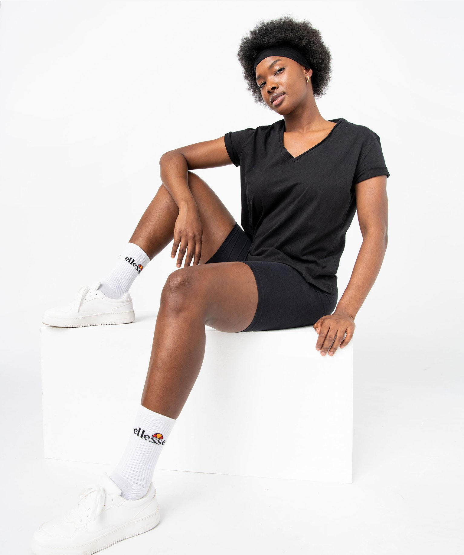 Legging court femme en maille extensible noir | GEMO