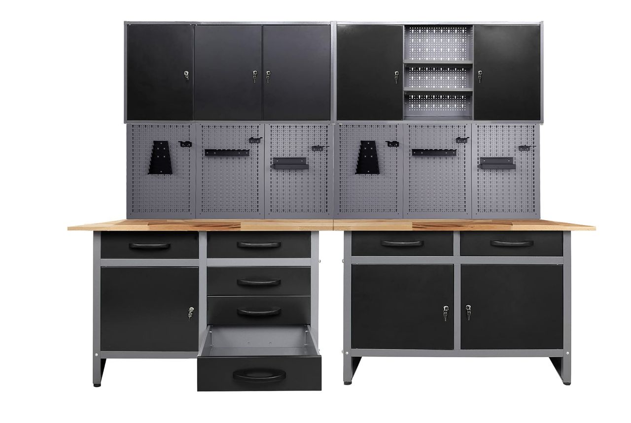 Kraft Werkzeuge Werkzeugschrank Werkstatt-Set 240 cm