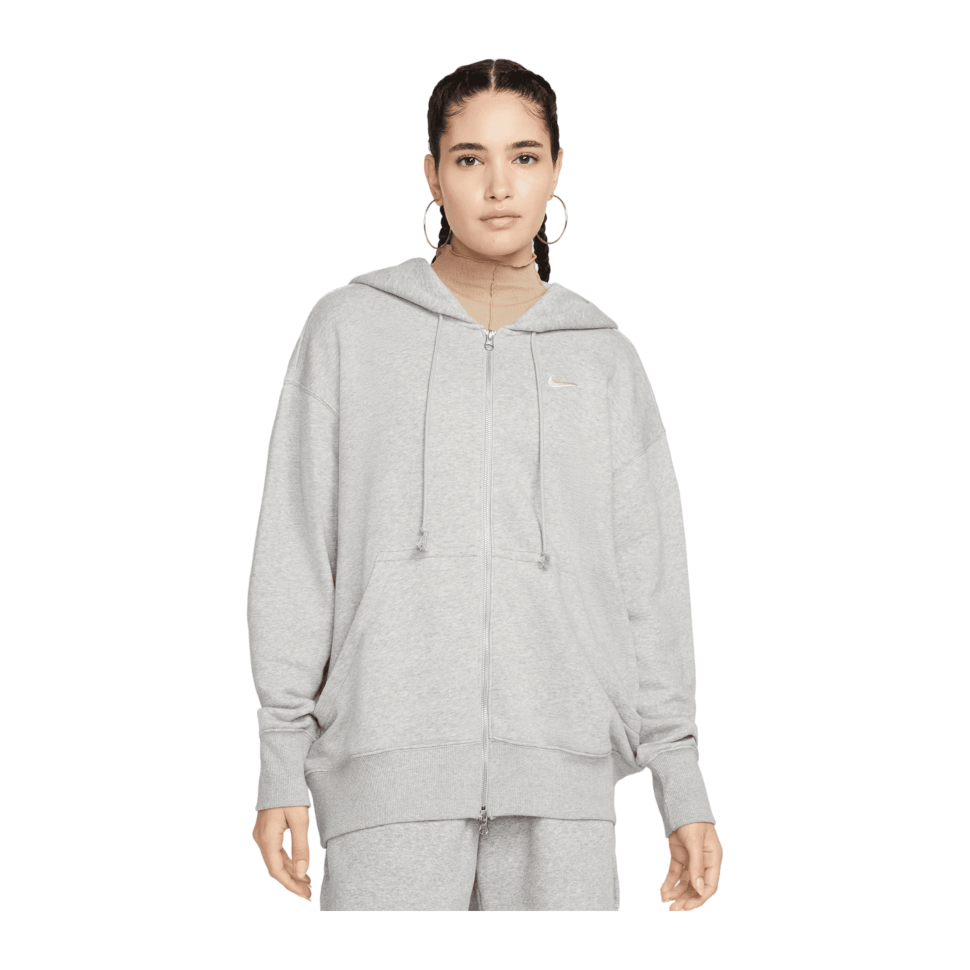 Nike Phoenix Fleece Oversized Jacke Damen Grau F063