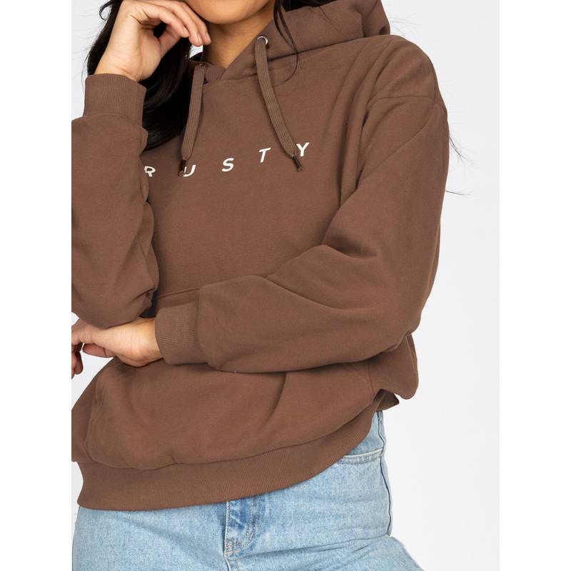 RUSTY RUSTY ESSENTIALS RELAXED HOODED FLEECE Hoodie Damen