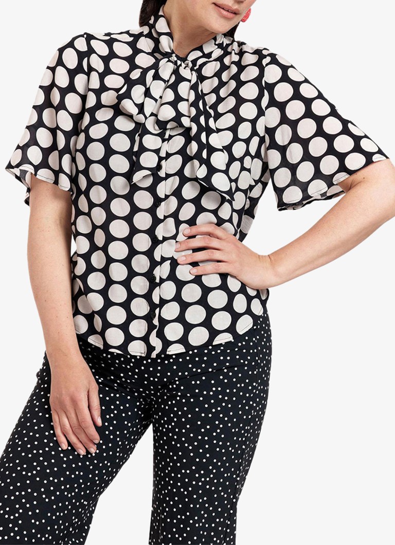 Blusa Studio Anneloes Jean a pois con papillon