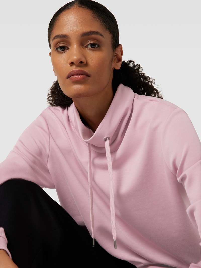 Sweatshirt mit Stehkragen Modell 'Banu' in altrosa