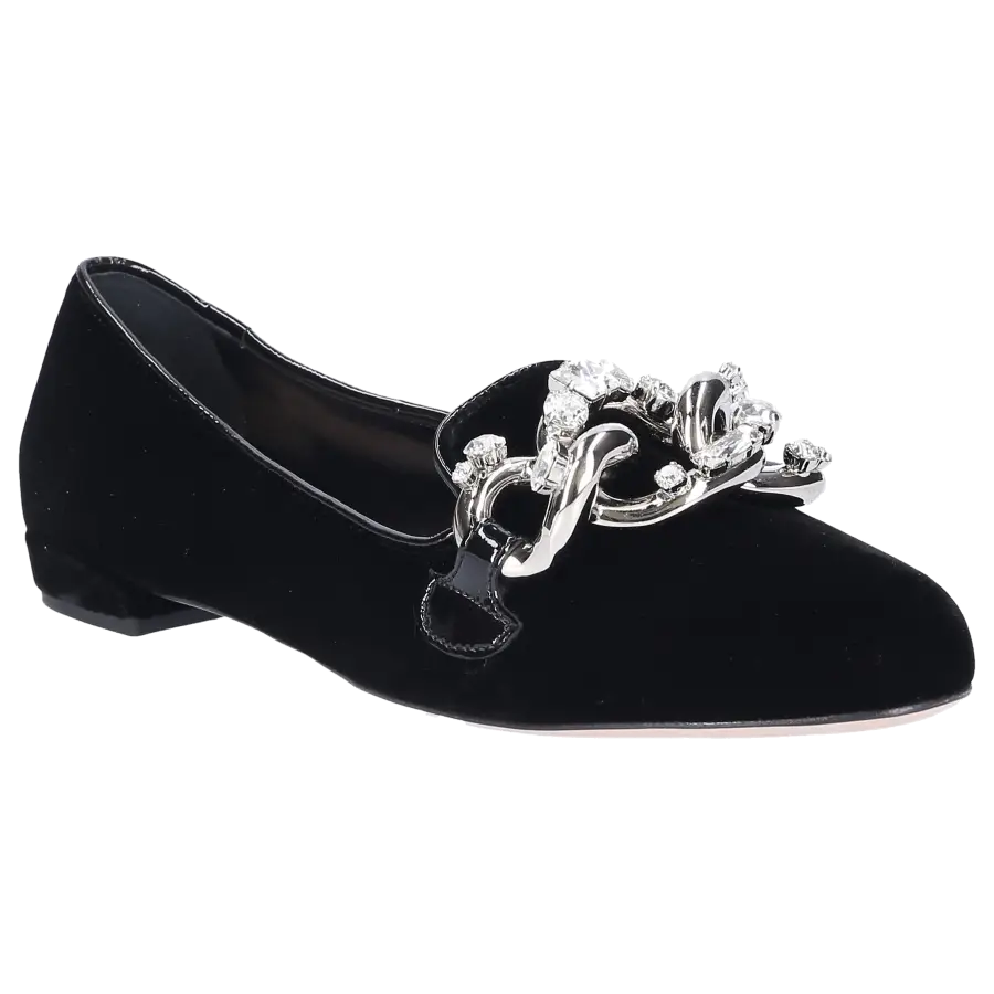 Miu Miu - Slipper Samt - schwarz