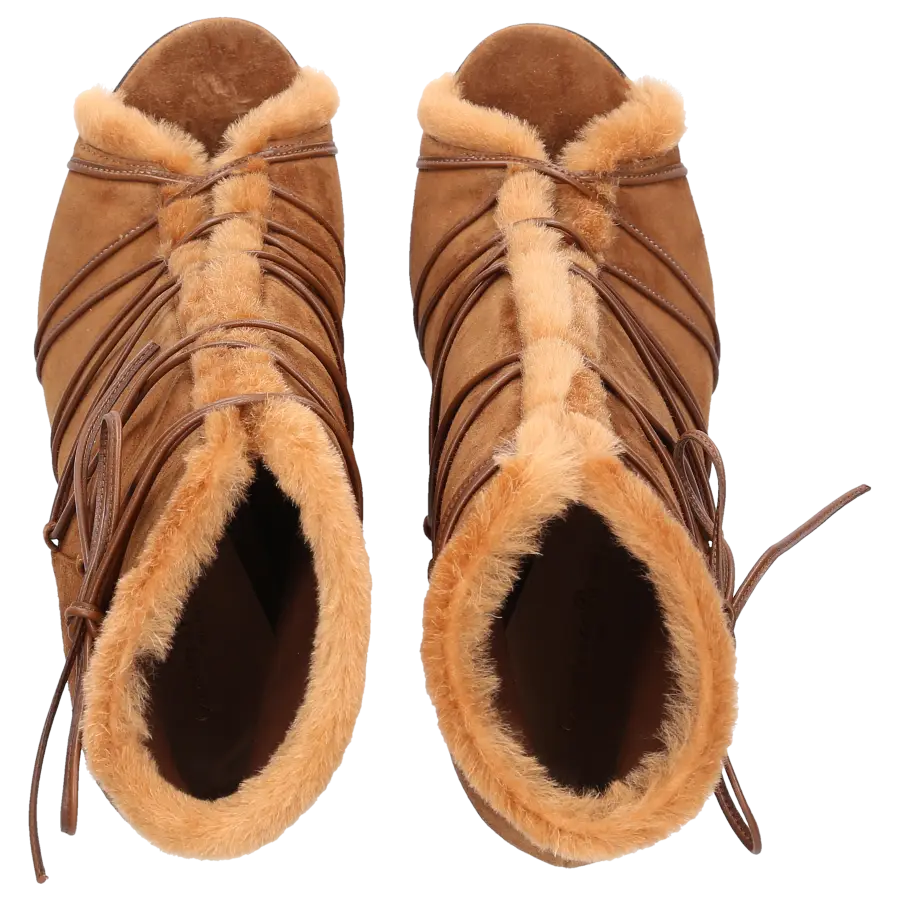 Gianvito Rossi - Stiefeletten G50998 Veloursleder Lammfell - braun