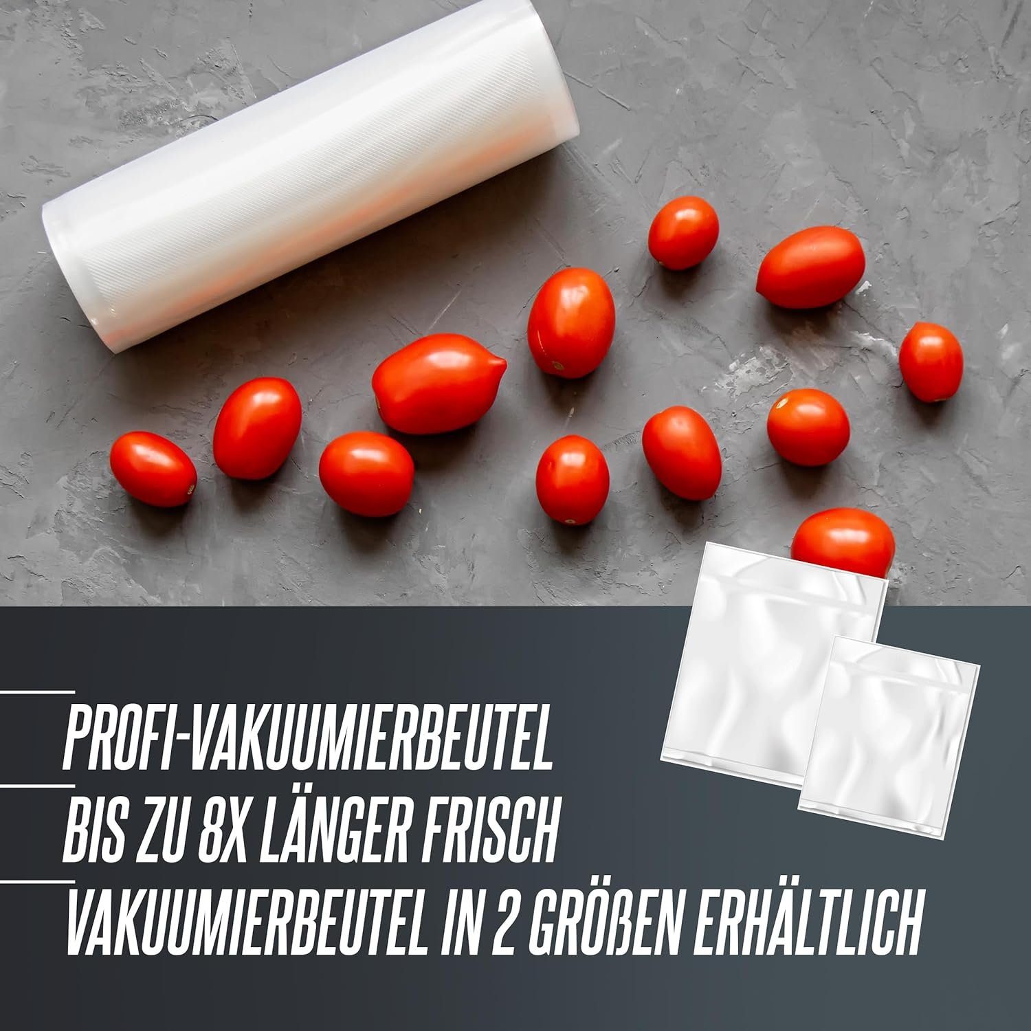 Heinrich´s Vakuumierer HVC 7661, Rollenbreite 30,00 cm, 120,00W, Vakuumiergerät Vakuumierregulierung inkl. 10 Vakuumierbeutel 120 W