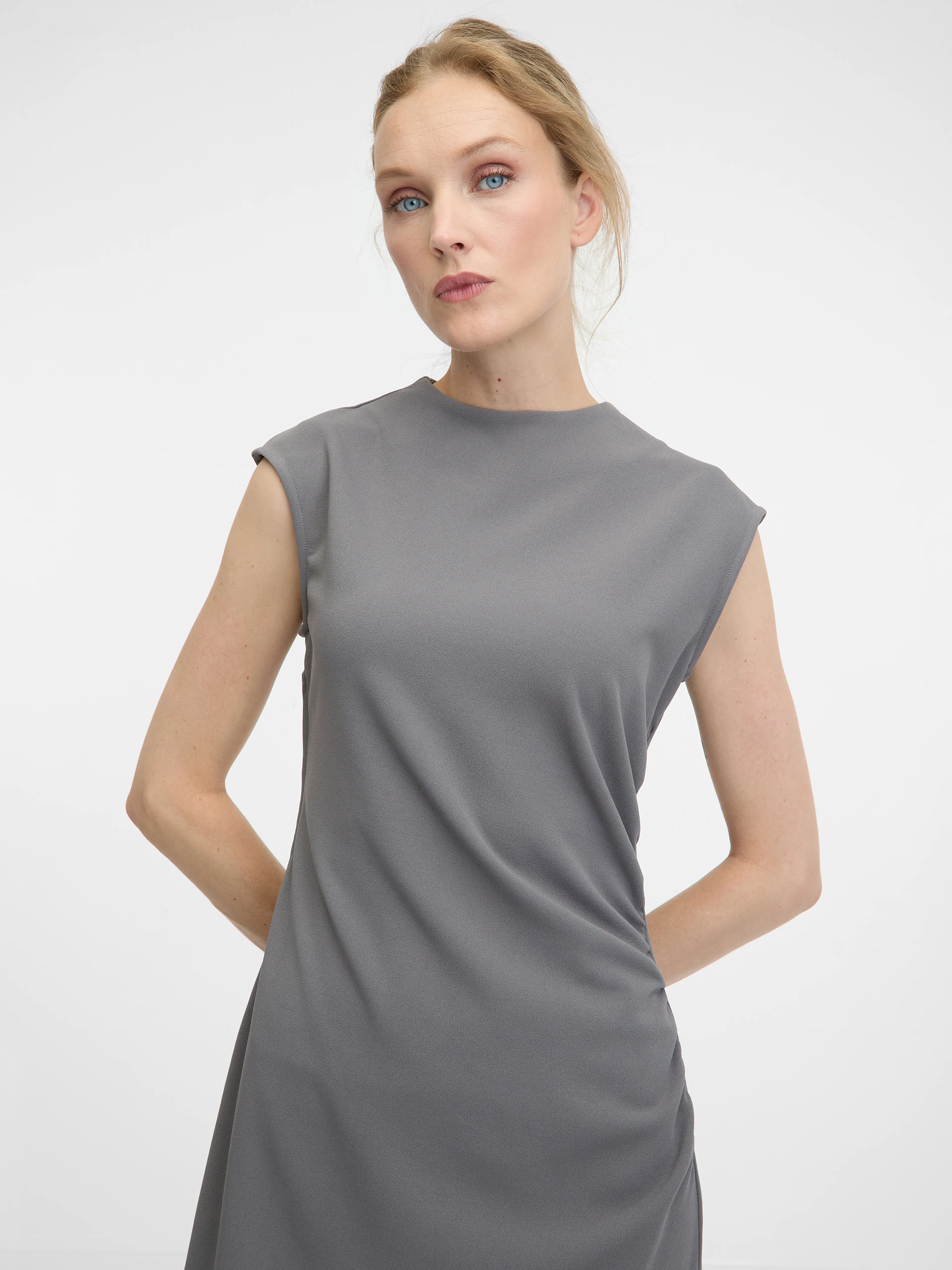 Graues Damen-Midikleid ORSAY