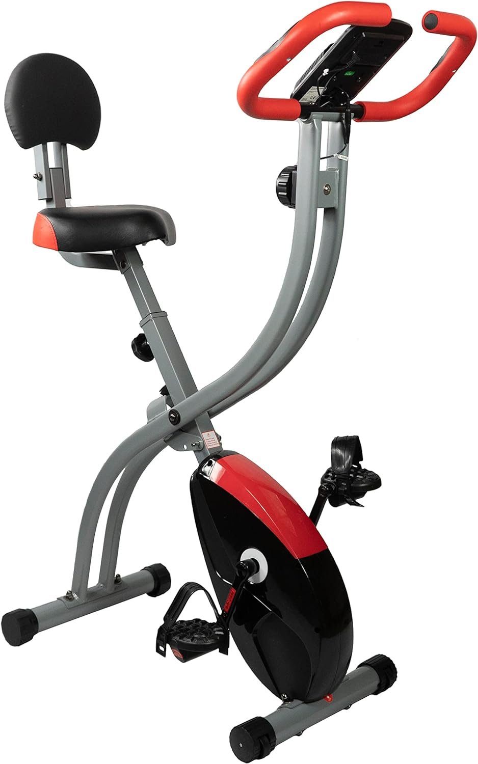 Fjoerdesports Heimtrainer Fjoerdesports Senioren Heimtrainer, Heimtrainer (Geschwindigkeitsüberwachung, gepolsterter Sitz, verstellbare Widerstandsstufen, Handpulssensoren, Zusammenklappbar, verstellbare Höhe, LCD-Display, Gepolsterter Sitz, verstell