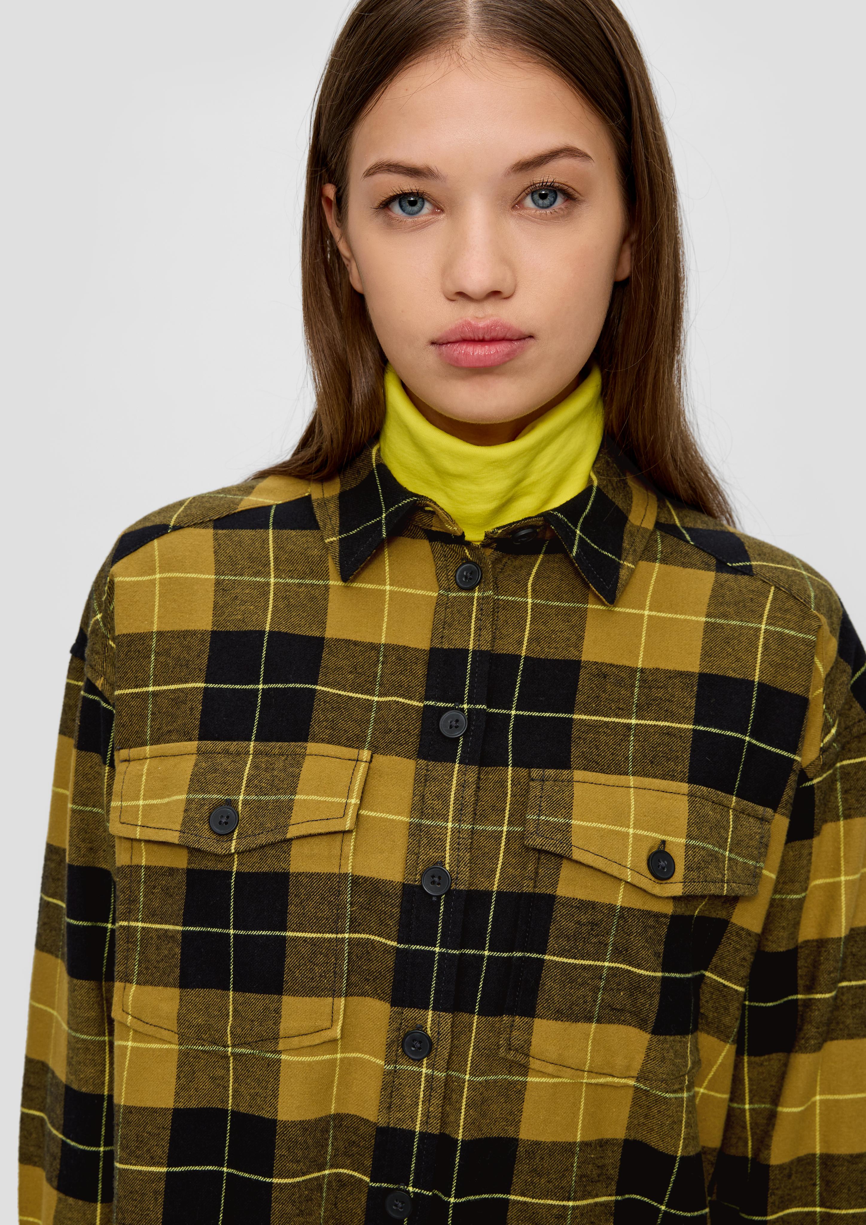Twill-Bluse mit Pattentaschen  2134565-77N0