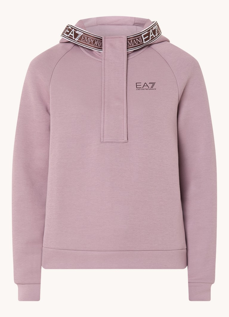 Felpa con cappuccio Emporio Armani con logo stampato