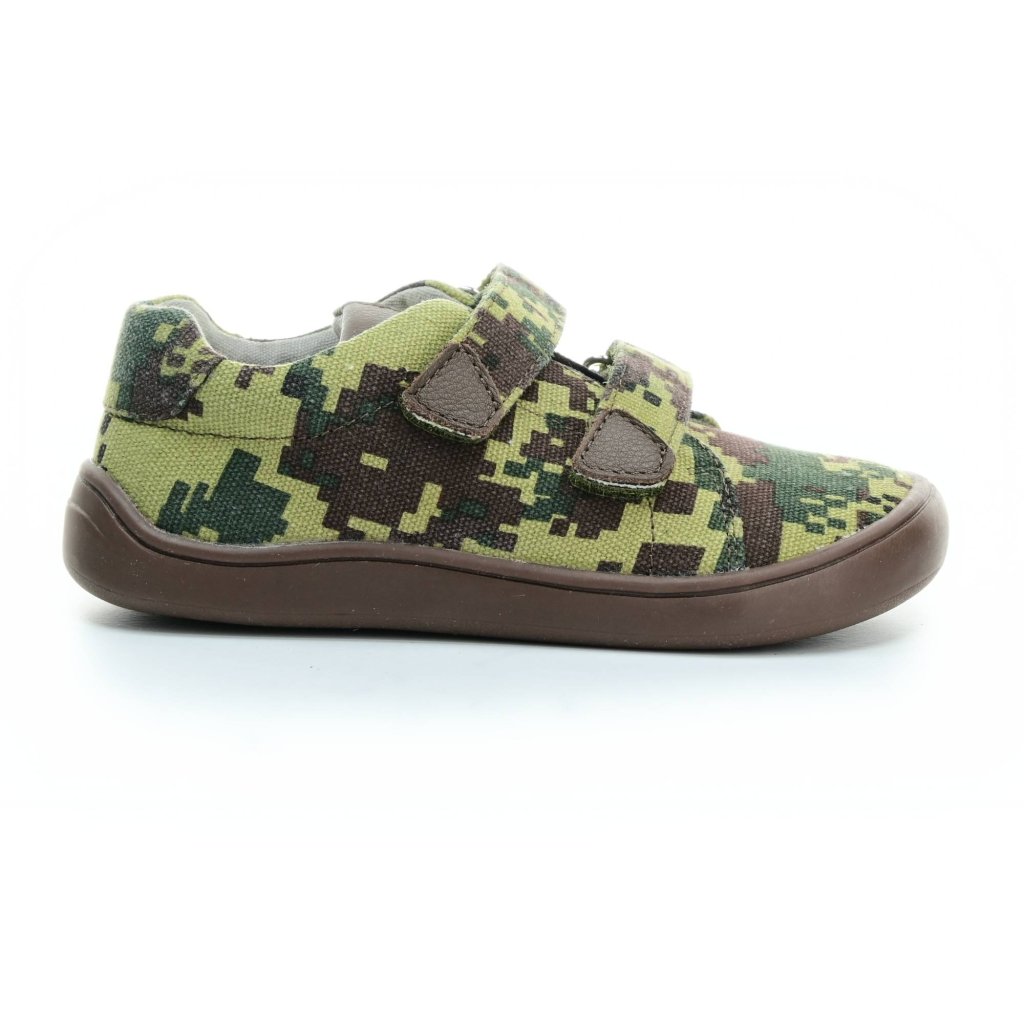Protetika Roby Green Canvas Barfußschuhe Klett