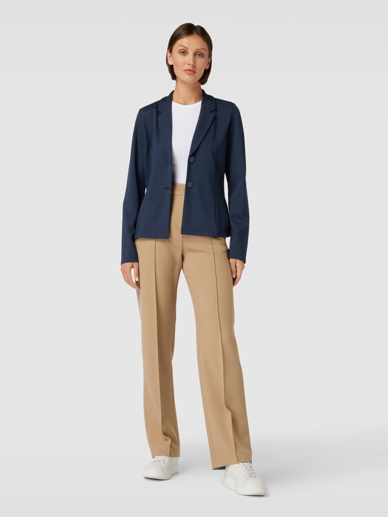Blazer mit Reverskragen in marineblau