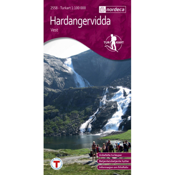 TURKART HARDANGERVIDDA WEST - Wanderkarte