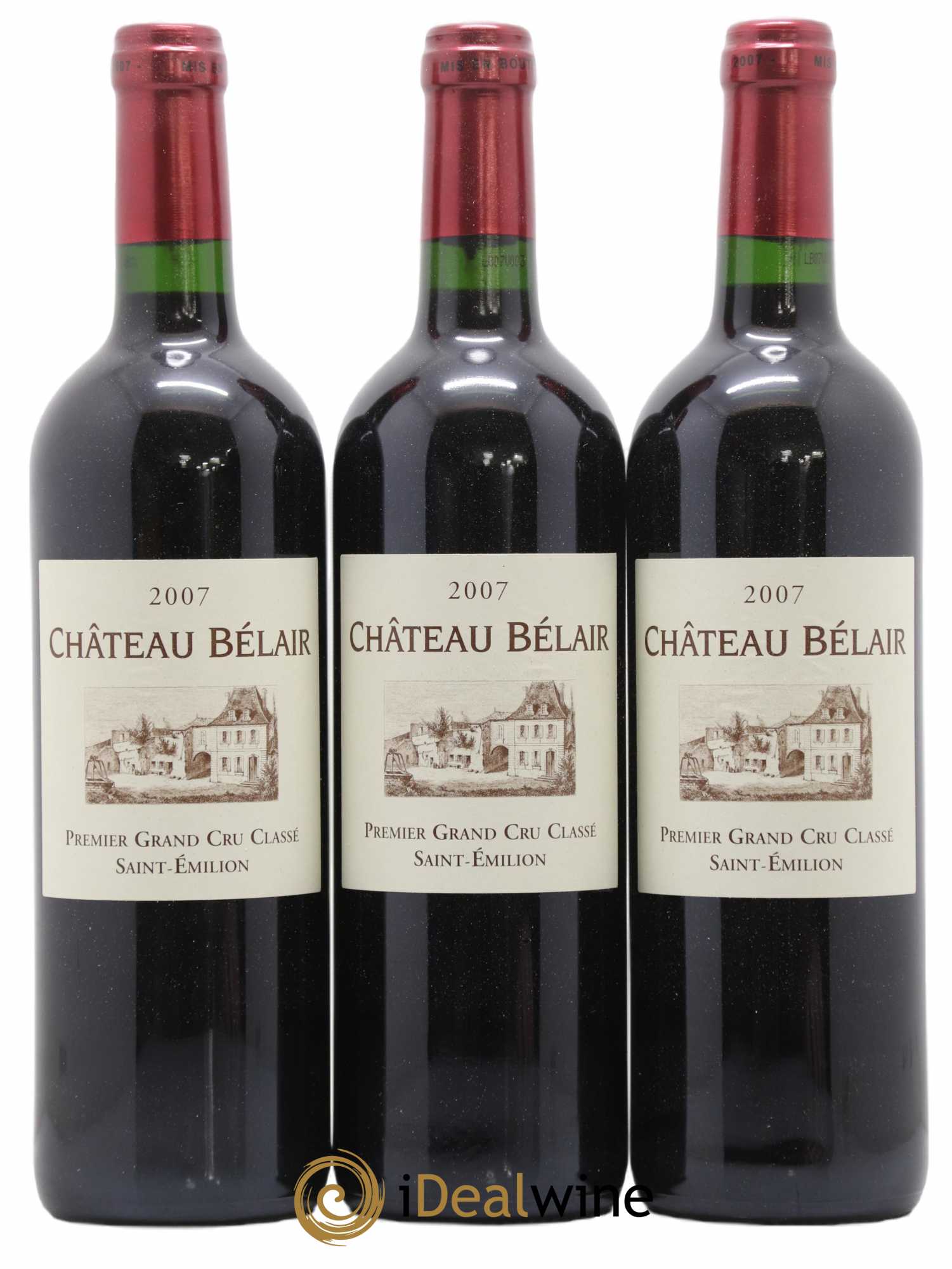 Château Belair (Belair-Monange) 1er Grand Cru Classé B  2007 - Lot de 12 Bouteilles