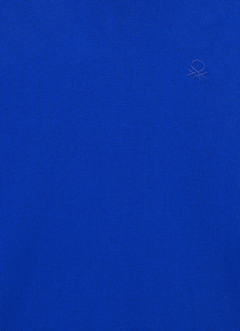 Suéter Benetton de malha fina com bordado do logotipo.