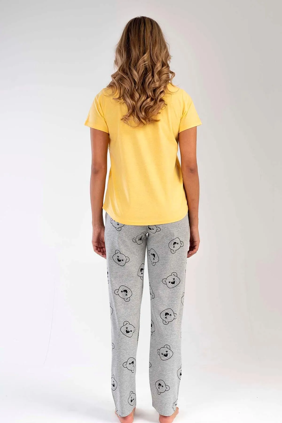 C&City  Kurzarm-Pyjama-Set Gelb-441021