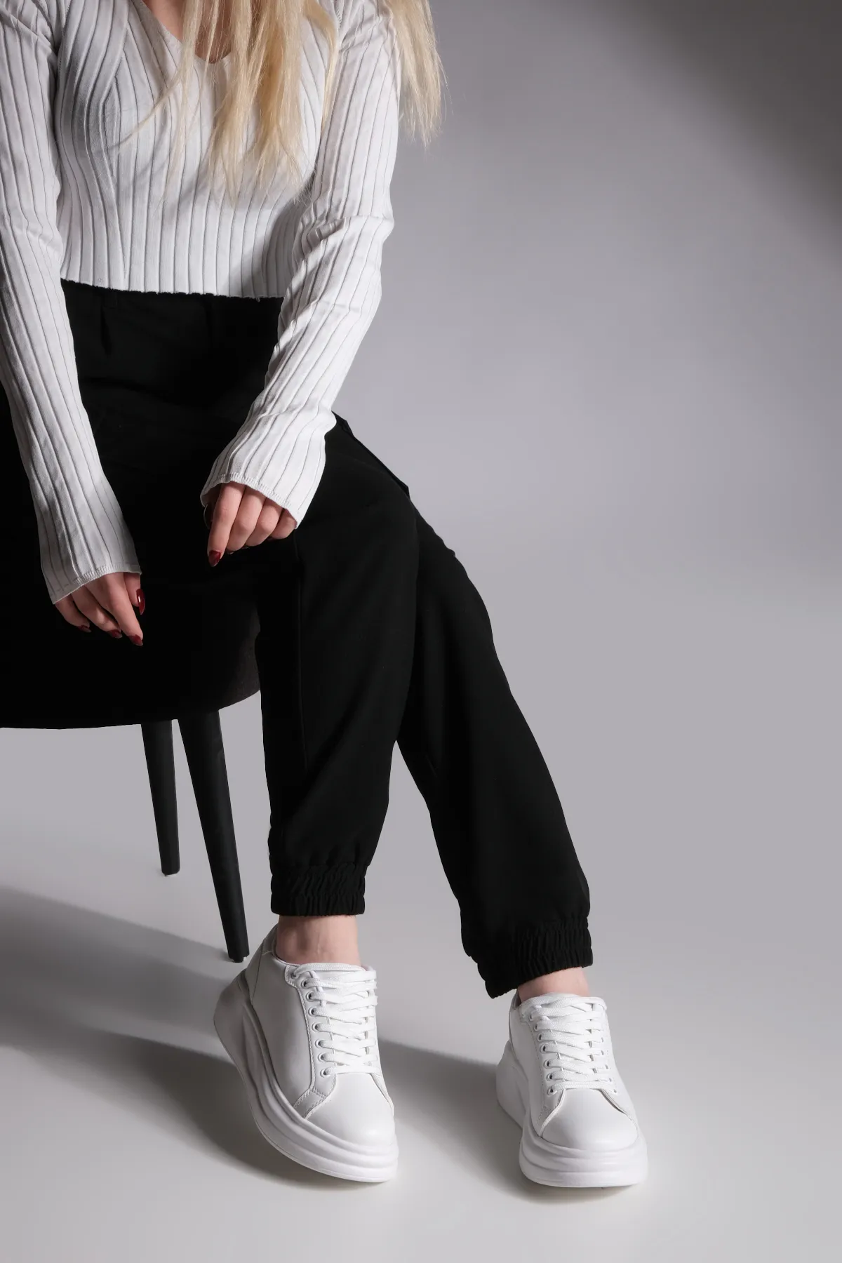Marjin  Sneaker - Weiß - Flacher Absatz