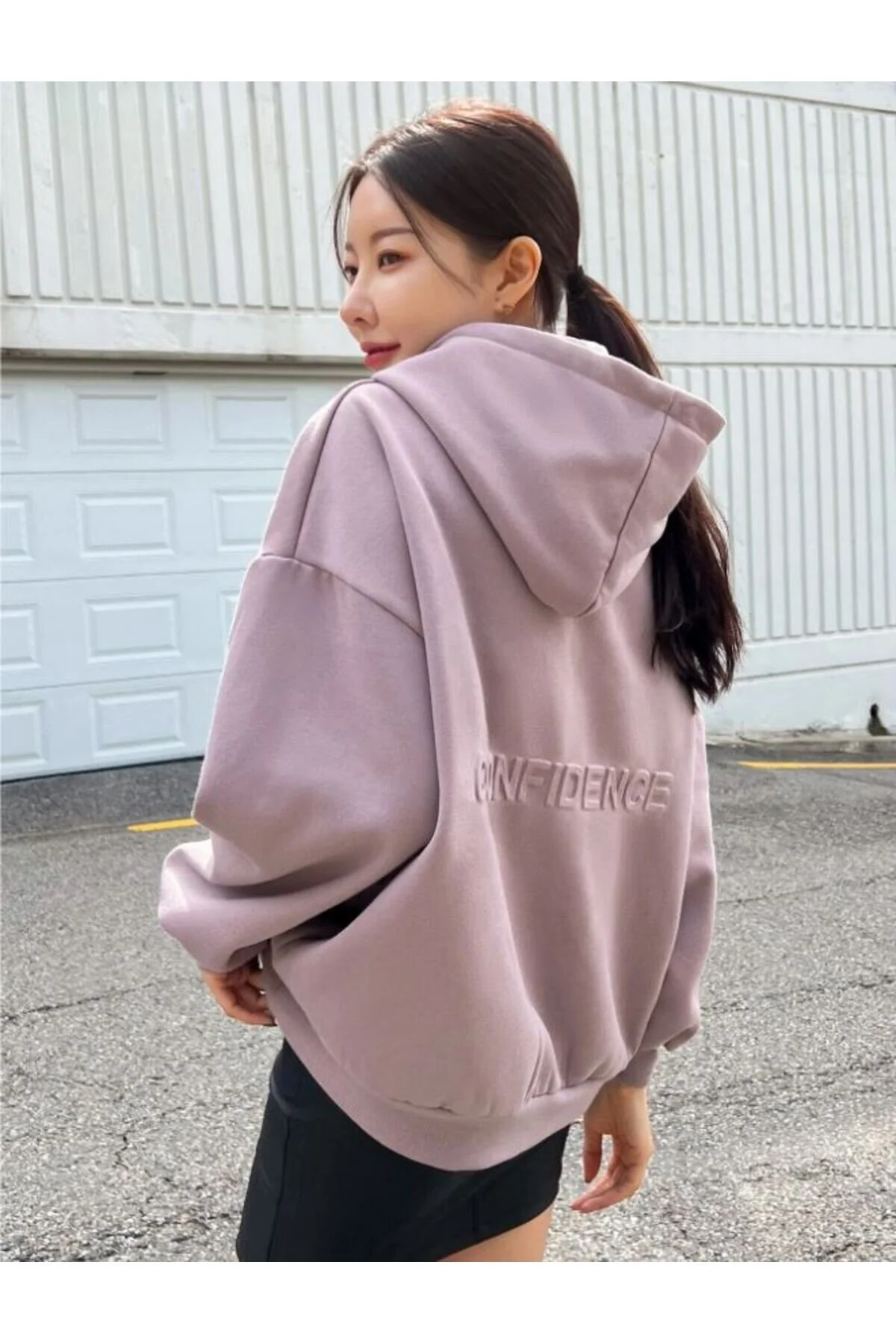 Know  Damen-Sweatshirt „Confidence“ mit Kapuze in Flieder und Lila