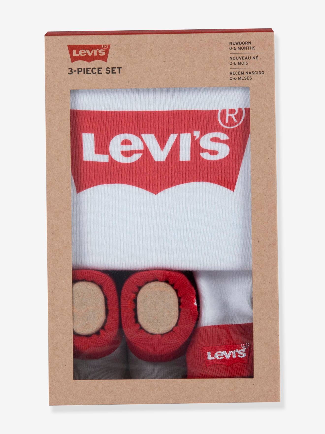 Ensemble 3 pièces bébé Batwin de Levi's® blanc