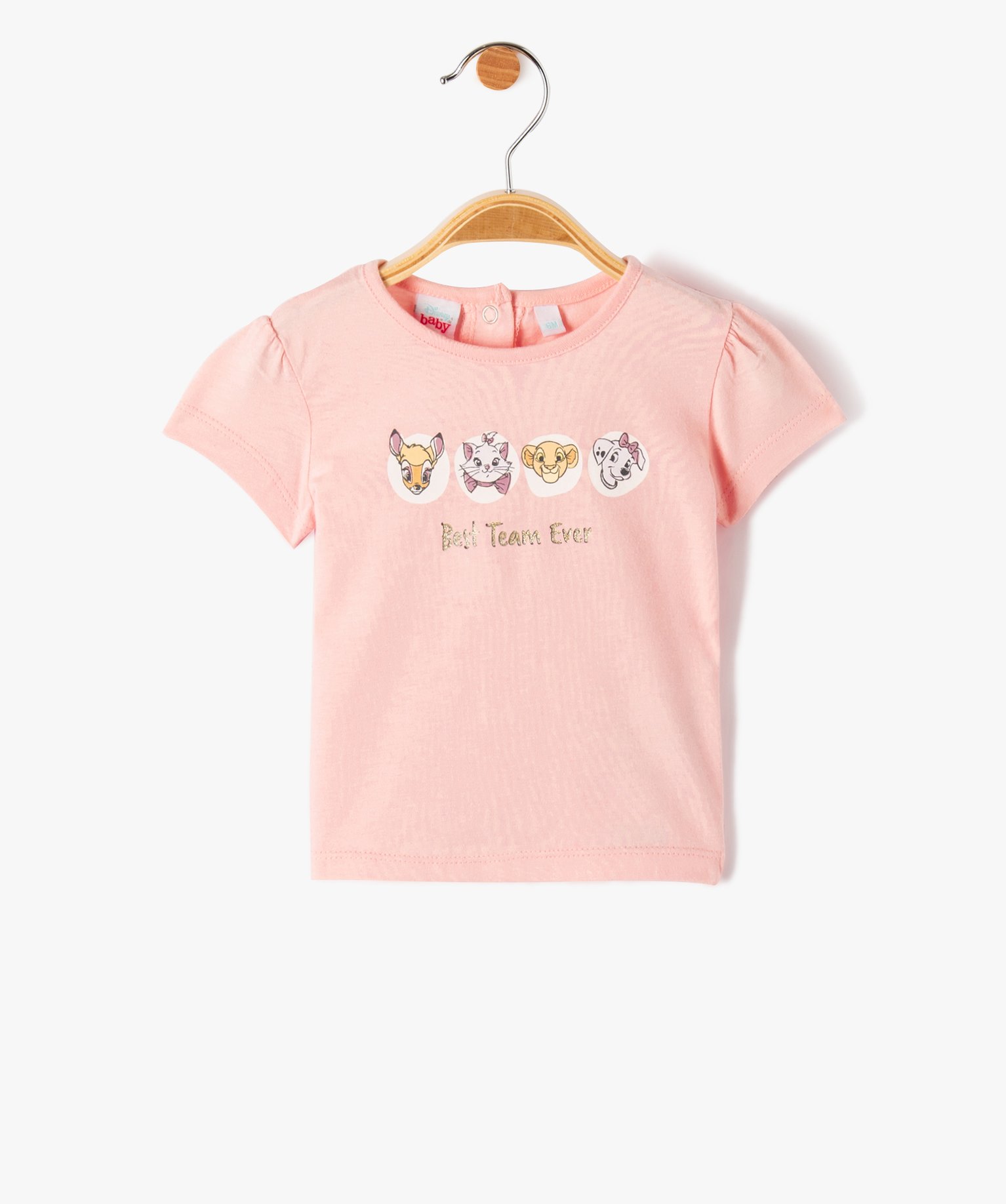 Tee-shirt bébé fille à manches courtes imprimé - DS rose | GEMO