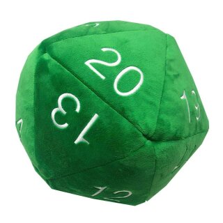 UP - Dice - Jumbo D20 Novelty Dice Plush in Green with White Numbering