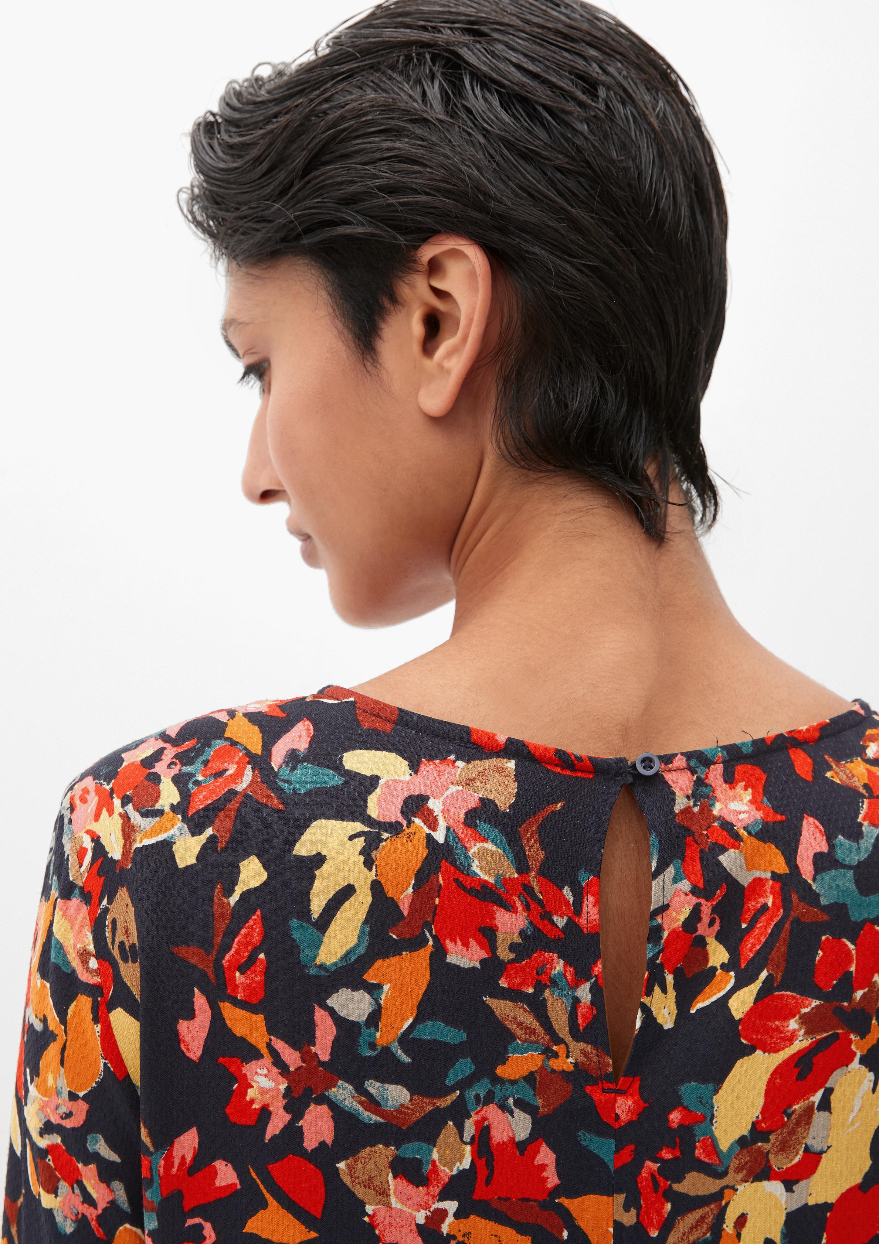 Gemustertes Kleid mit Volant  2120533-59A0