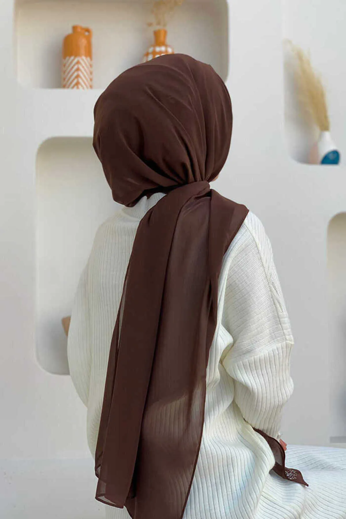 Bym Fashion  Chiffon-Schal Braun