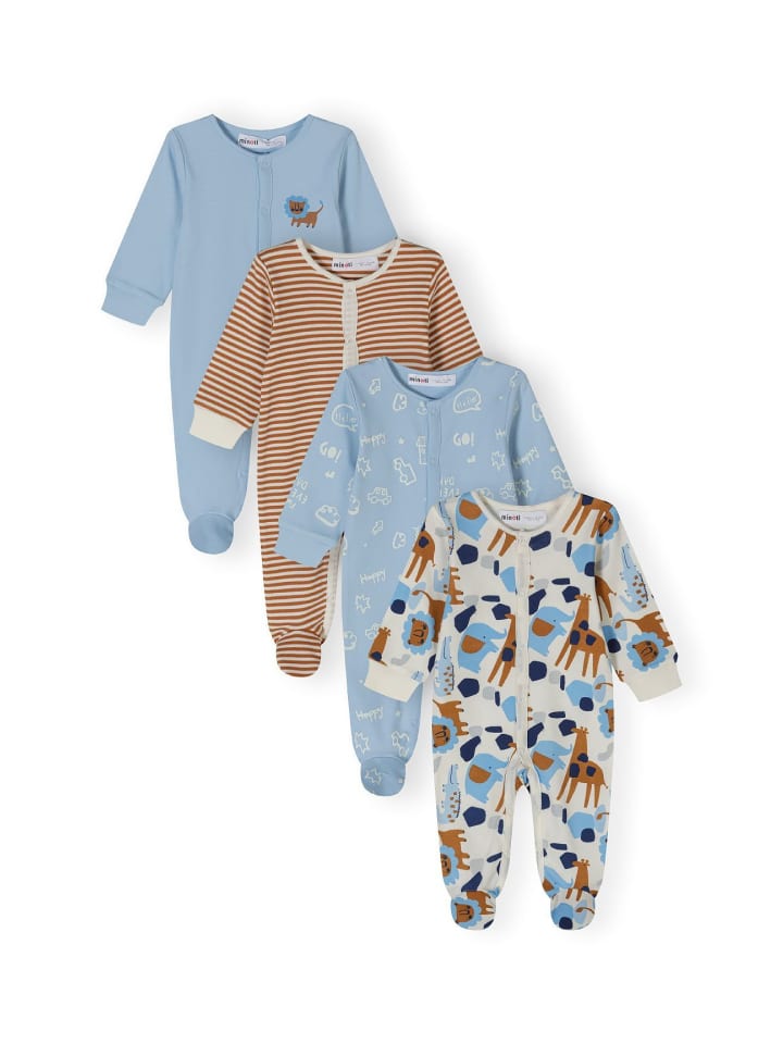 Minoti 4er. Set: Strampler 24babypack1 in hellblau günstig kaufen