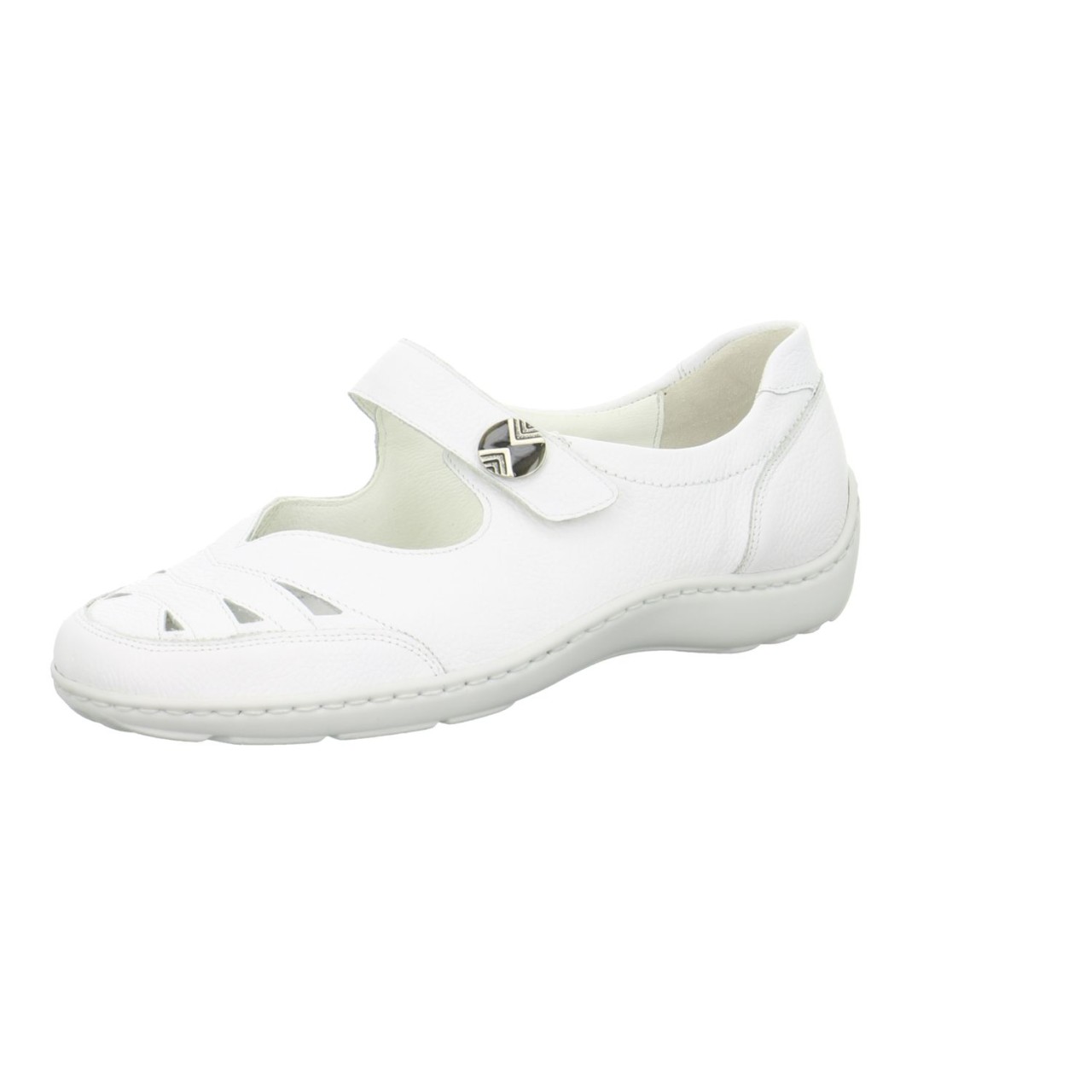 WALDLÄUFER Komfort Slipper weiss Lugina 496309 weiß