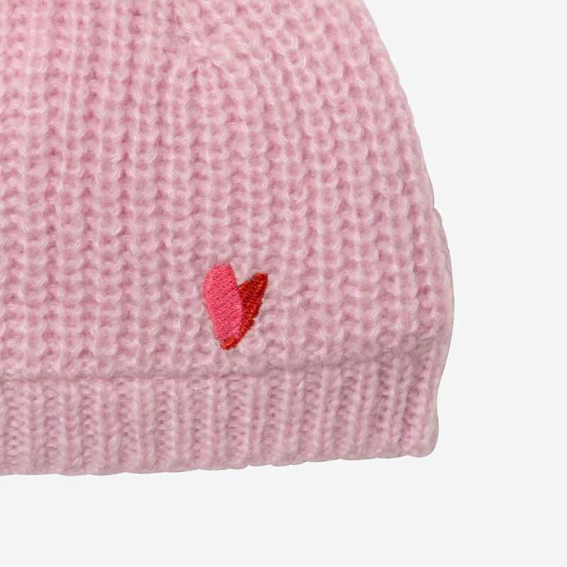 Bonnet bébé fille violet pompon rouge bébé fille Catimini