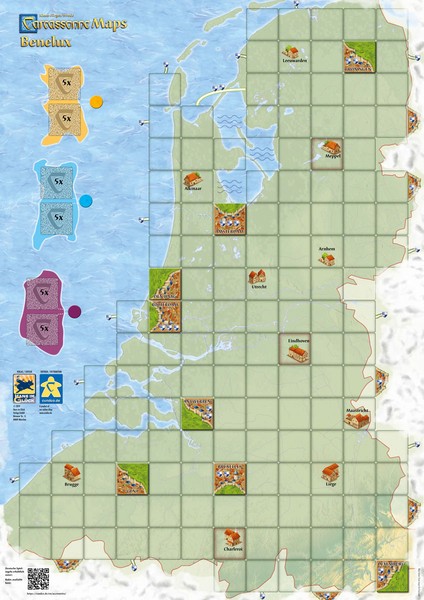 Carcassonne: Maps (7er Set) (Mini-Erw.) (deutsch/engl.)