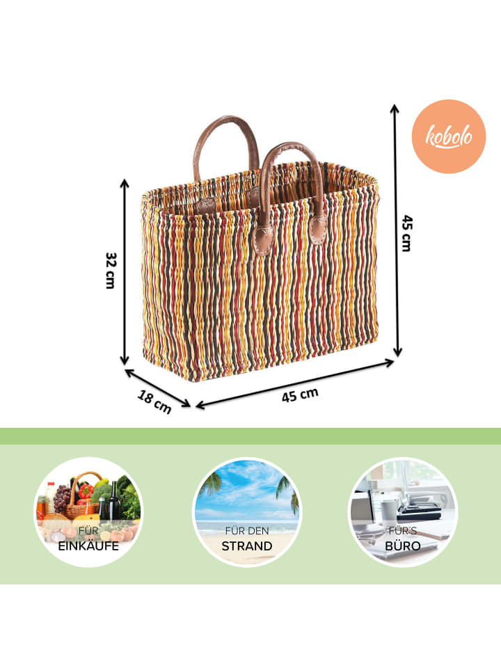 kobolo Einkaufstasche COLORSEAGRASP in Bunt günstig kaufen onesize