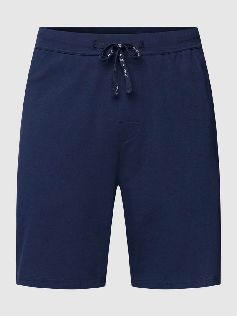 Sweatshorts mit Label-Detail in marineblau
