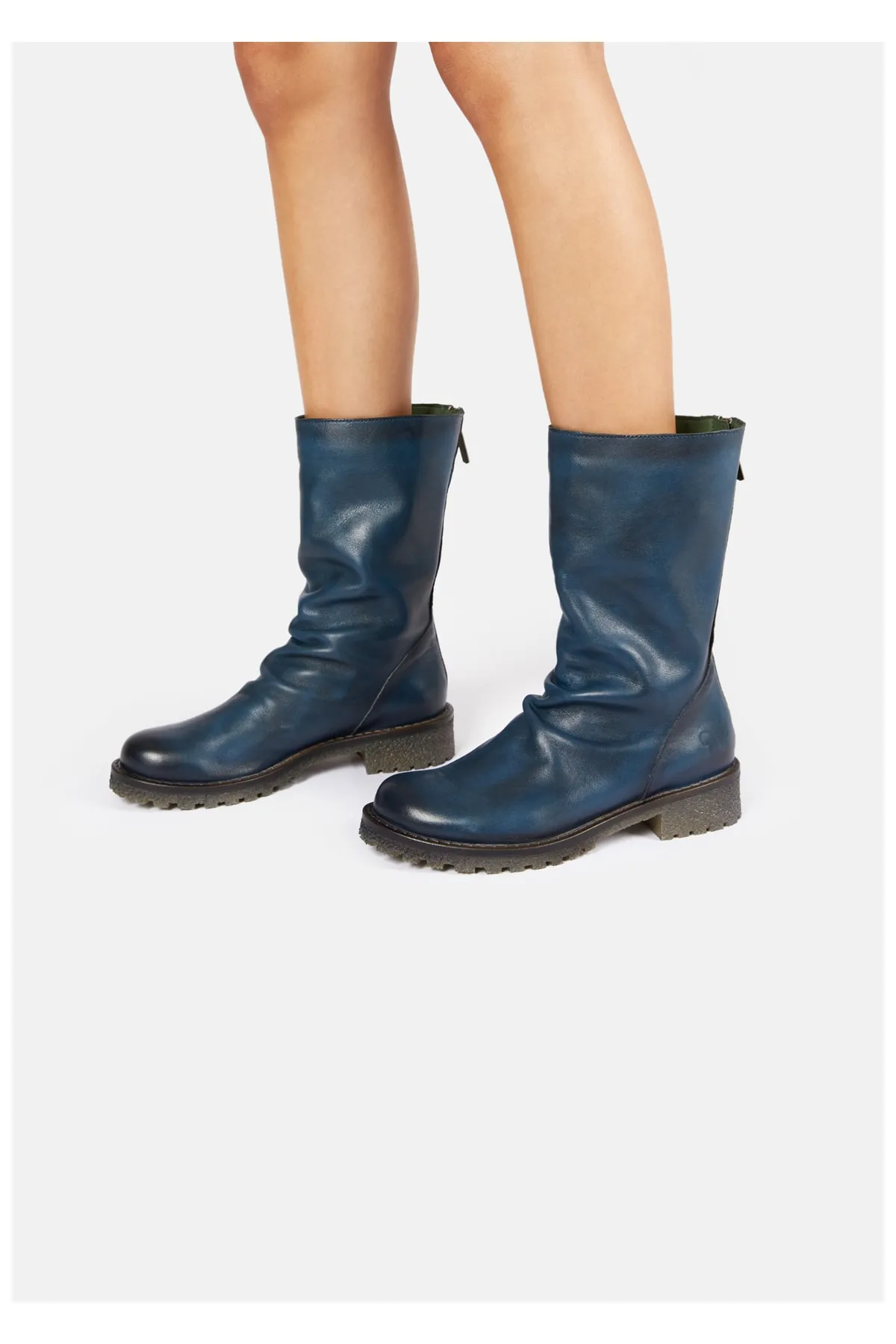 Felmini  Stiefelette - Blau - Blockabsatz