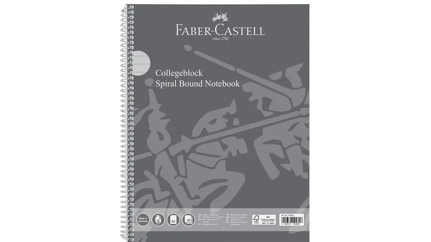 FABER-CASTELL Collegeblock A4 liniert 80 Blatt 90g