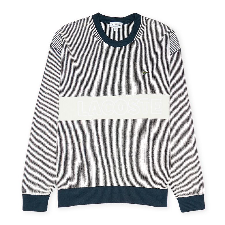 Lacoste Stripe Sweater blau