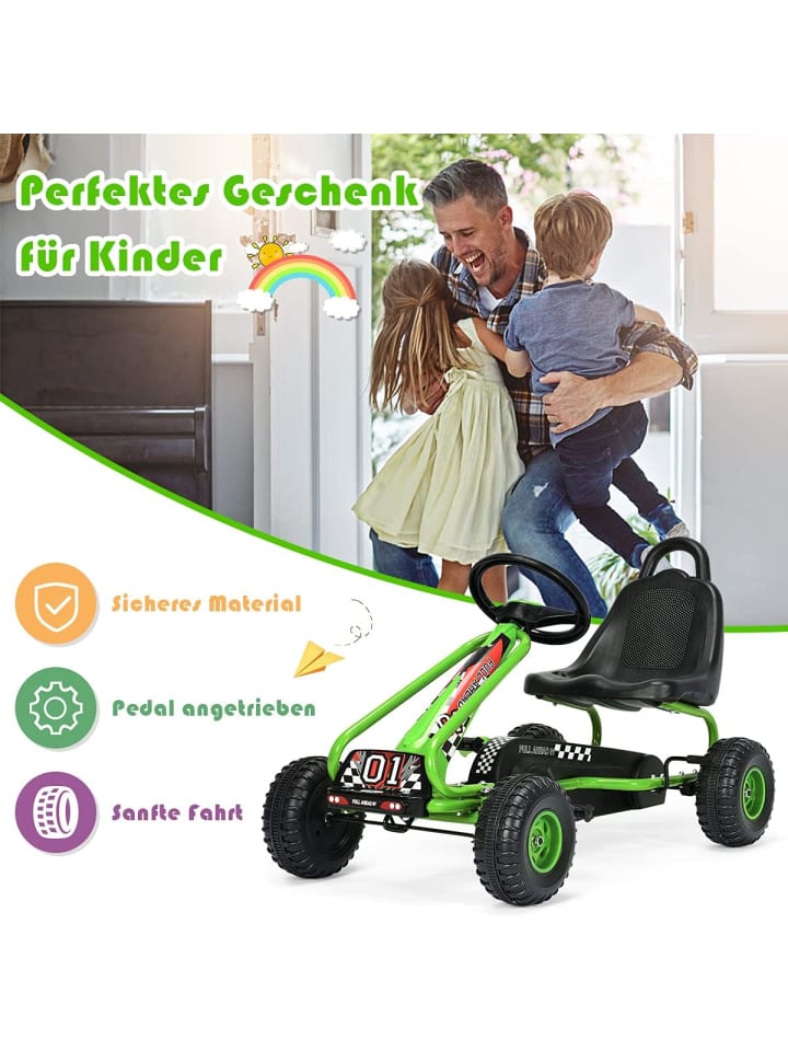 COSTWAY Gokart von 3-6 Jahren in Grün günstig kaufen 90 cm