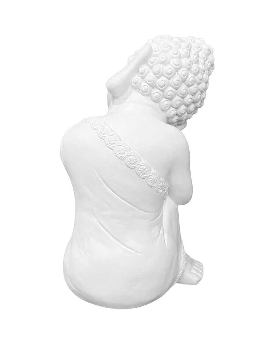 Weißer Deko-Buddha