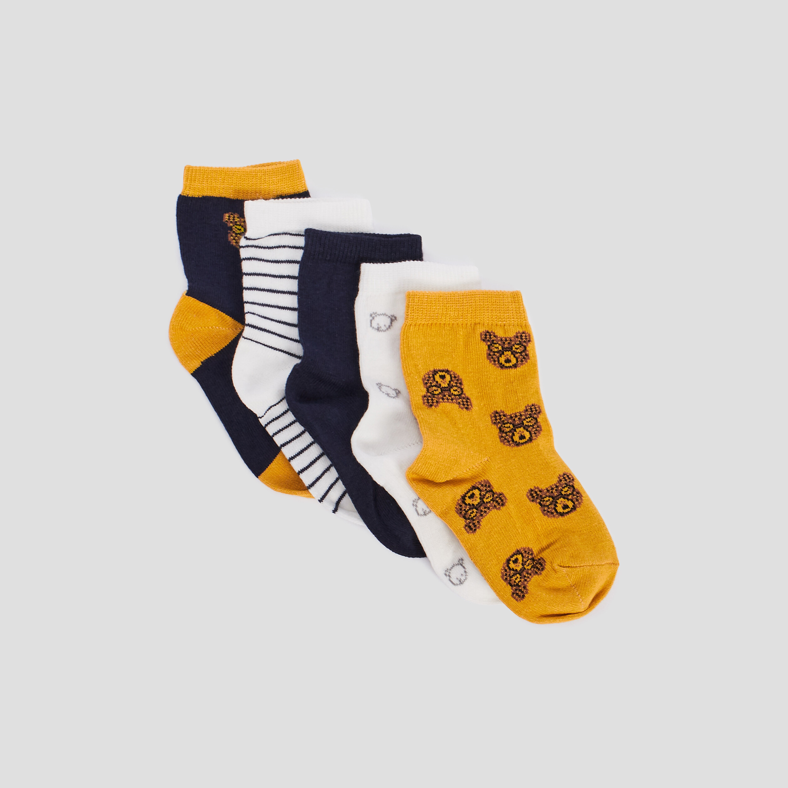 Lot 5 paires chaussettes bleu marine bébé garçon | La Halle