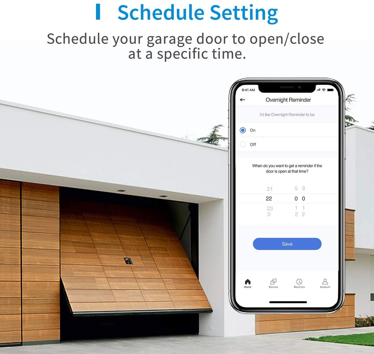 Meross Meross Smart WiFi Garage Door Opener - smarter Garagentor Öffner Smart-Home-Steuerelement, hochsensible Sensoren